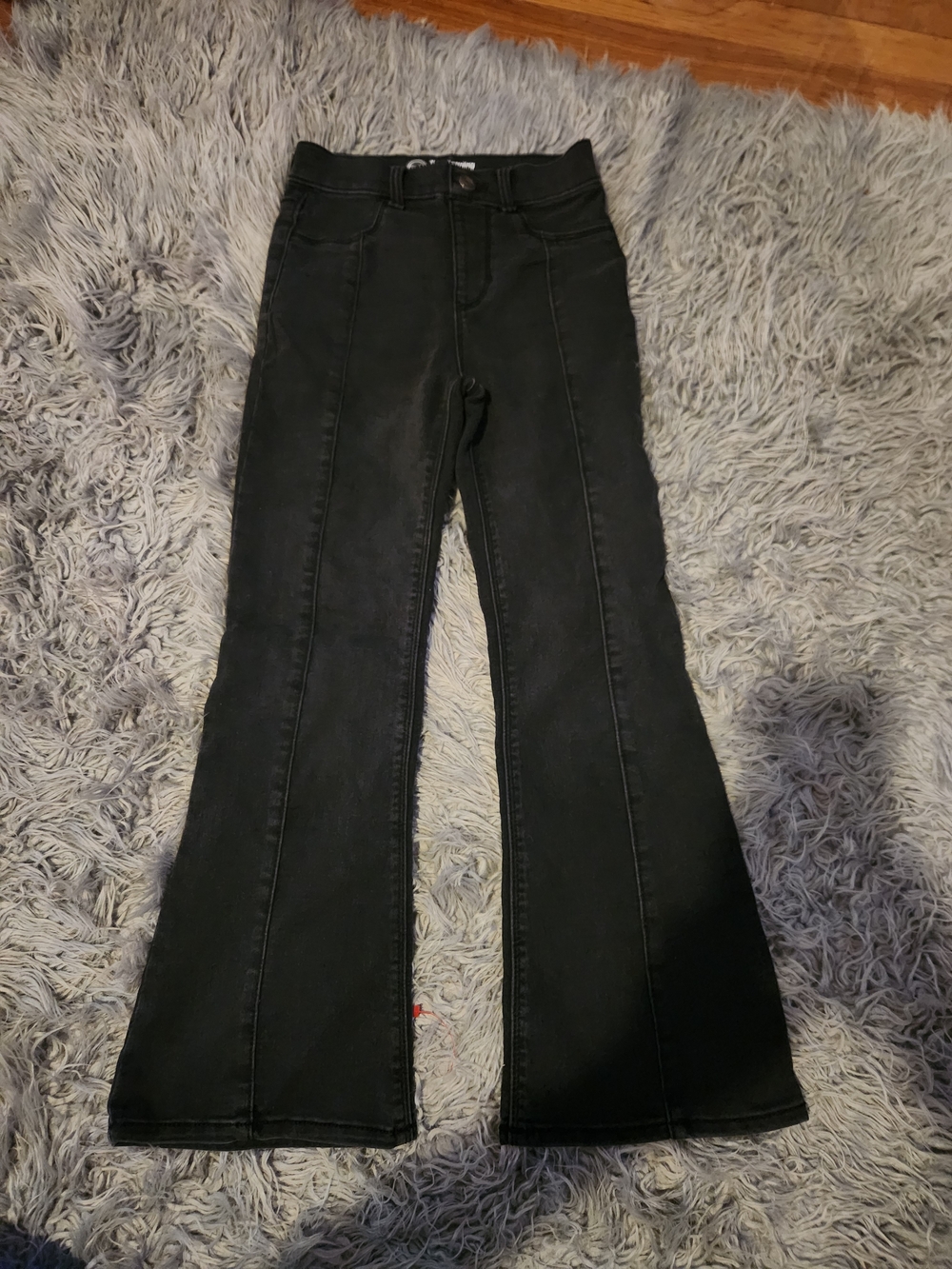 Girls Black Flare Jeans - Classic High-Rise